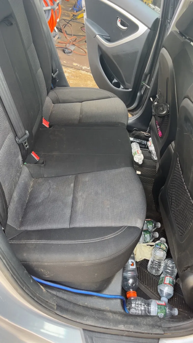 Rear seats & floor before detailing